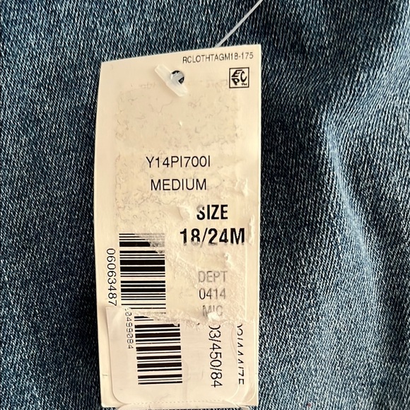 Chelsea & Violet Baby Girls Blue Flare Wide Leg Jeans - Picture 8 of 8